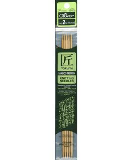 Clover - Takumi Bamboo Double Pointed Knitting Needles 7 inch/18 cm