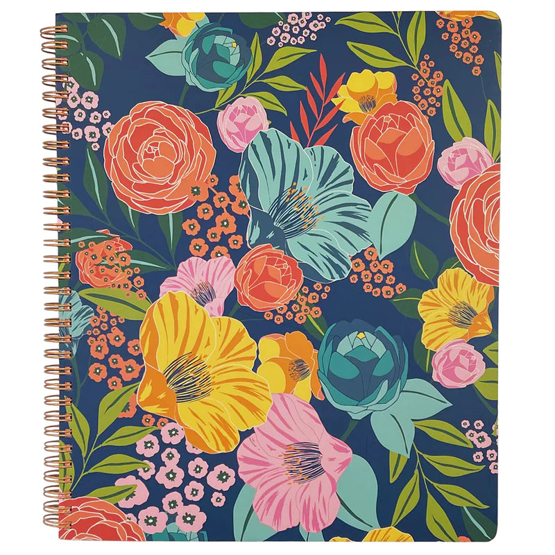 Steel Mill & Co.® - Garden Blooms Navy Notebook