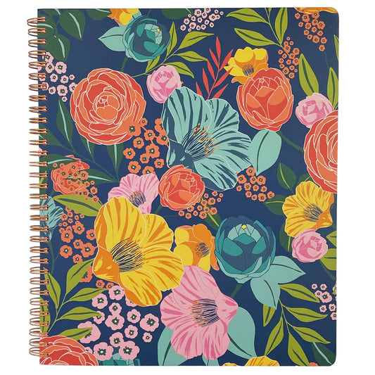 Steel Mill & Co.® - Garden Blooms Navy Notebook