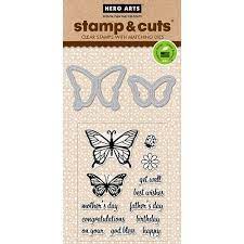 Hero Arts - Butterfly Pair Stamp & Cut