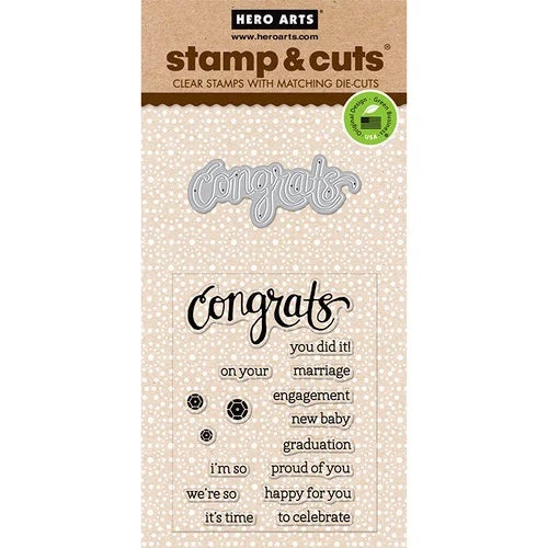 Hero Arts - Congrats Stamp and Cut