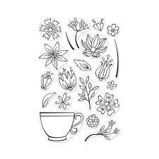 Hero Arts - Poly Clear Stamps - Teacup Flowers