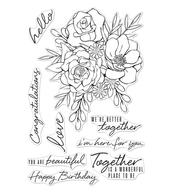 Hero Arts - Poly Clear Stamps - Togetherness Flower Bouquet