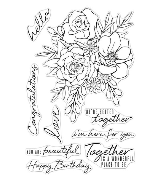 Hero Arts - Poly Clear Stamps - Togetherness Flower Bouquet