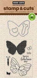 Hero Arts - Butterflies Stamp and Cut