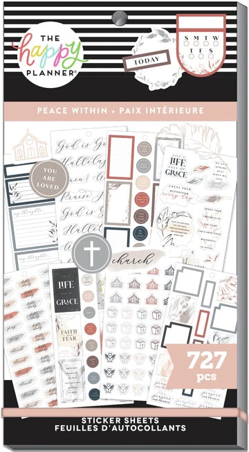 The Happy Planner -  Peace Within - Value Pack Stickers