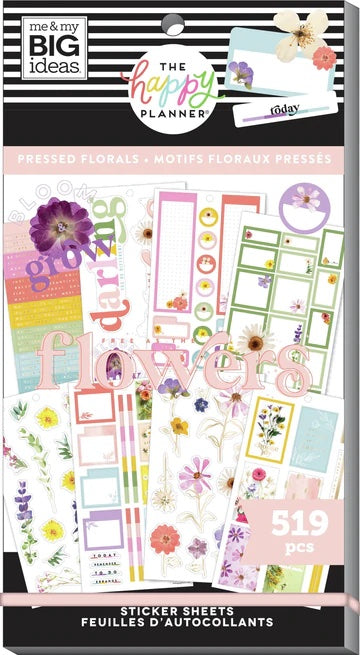 The Happy Planner - Pressed Florals Sticker Sheets - 519 pcs