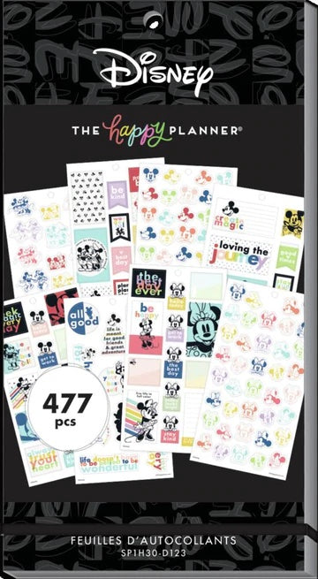 The Happy Planner -  Disney - Mickey Mouse & Minnie Mouse Value Pack Stickers - Color Block