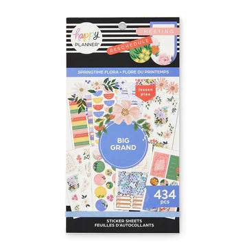 The Happy Planner - Springtime Flora Sticker Sheets - 434 pcs