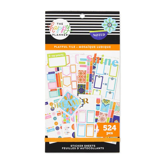 The Happy Planner - Playful Tile Sticker Sheets - 524 pcs (SVP130-113)