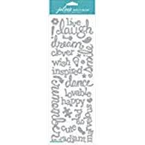 Jolee's Boutique - Laugh & Love Silver Glitter Silhouette Words