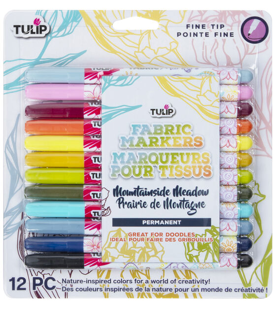 Tulip - Fabric Markers Fine Tip 12 pk