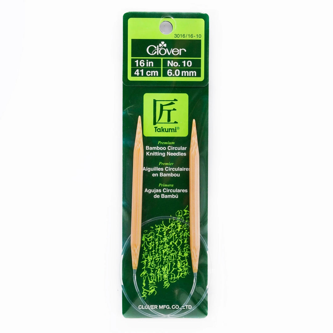 Clover - Bamboo Circular Knitting Needles - 16 inch/41 cm (3016)