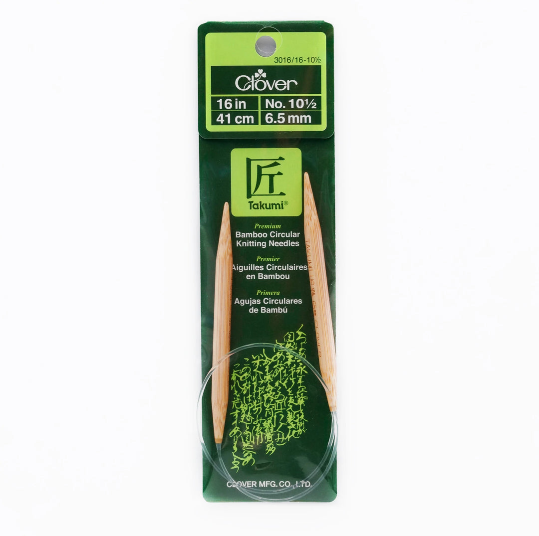 Clover - Bamboo Circular Knitting Needles - 16 inch/41 cm (3016)