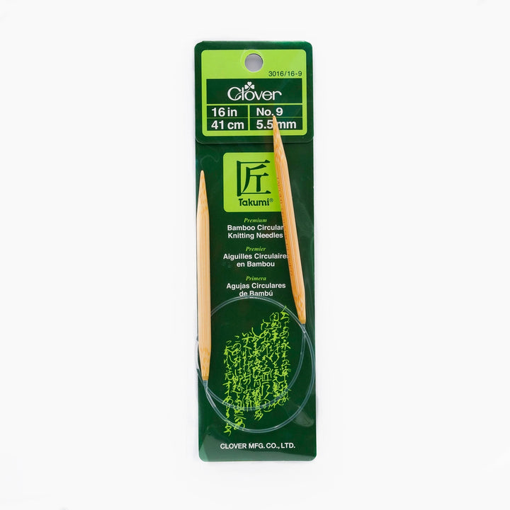 Clover - Bamboo Circular Knitting Needles - 16 inch/41 cm (3016)