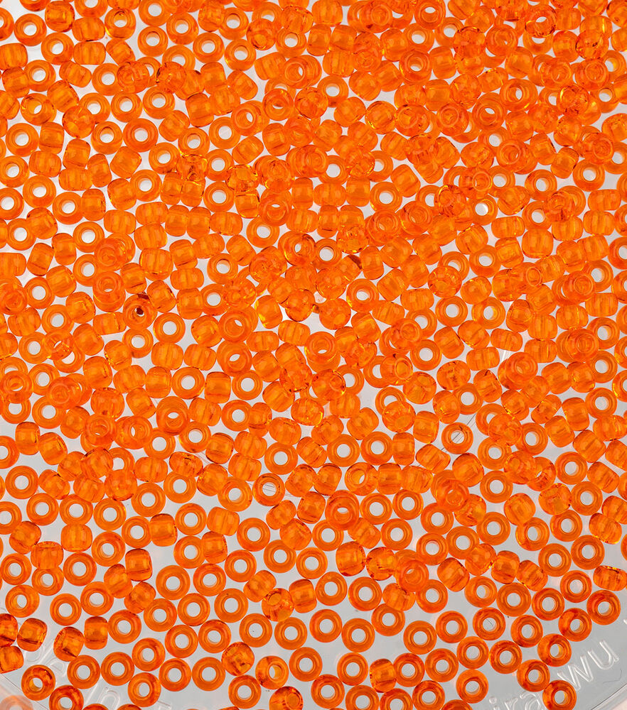 John Bead - Transparent Orange Czech Seed Beads 11/0