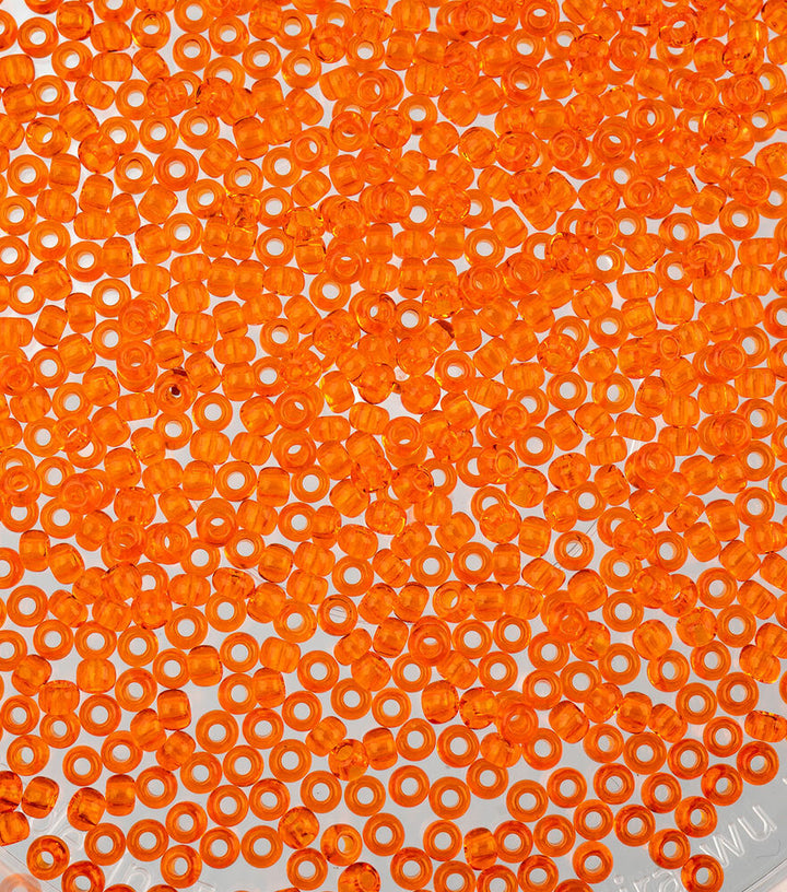 John Bead - Transparent Orange Czech Seed Beads 11/0