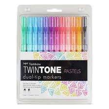 Tombow - Twintone Dual Tip Markers - Pastels