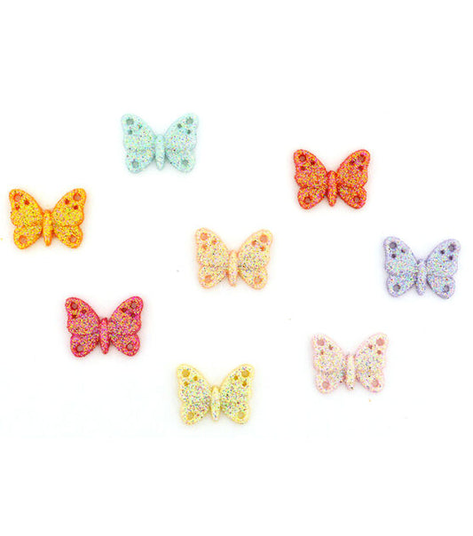 Dress it Up - Glitter Butterflies Buttons