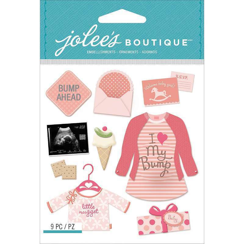 Jolee's Boutique - Baby Girl Pregnancy Dimensional Stickers