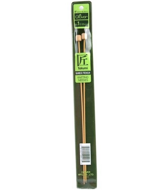 Clover - Bamboo Knitting Needles Single Pointed 9 inch/23 cm (3011)