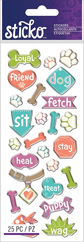 Sticko - Dog Epoxy Puffy Stickers