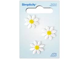 Simplicity - White Daisies Applique