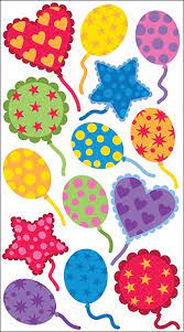 Sticko - Festive Patterned Balloons Stickers