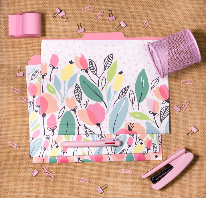 Steel Mill & Co.® - Pink Poppy File Folders