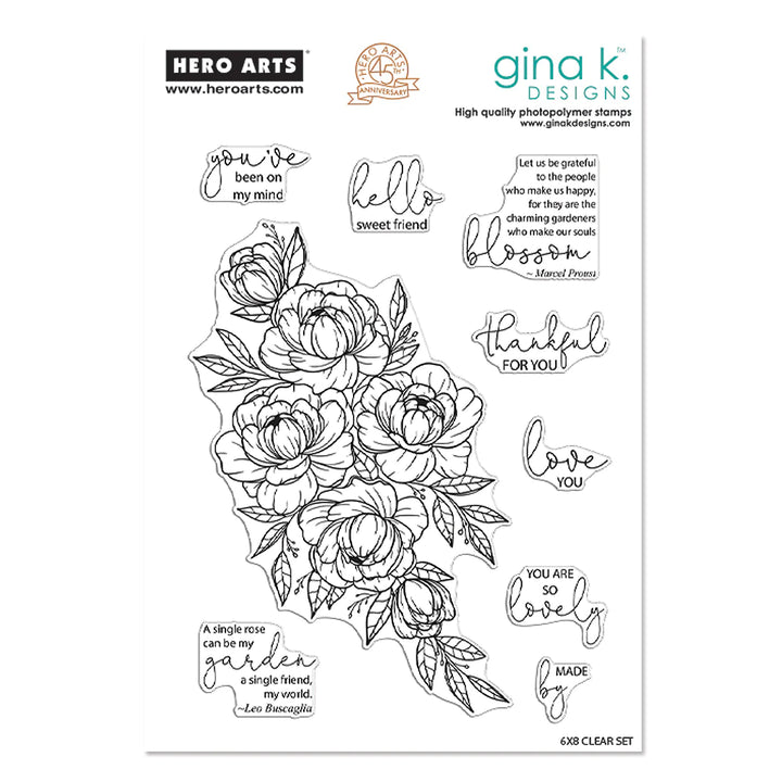 Hero Arts and Gina K. Designs - Friendship Blooms Partners Collaborative Stamp Set