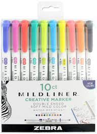 Zebra - Mildliner Creative Marker - 10 ct