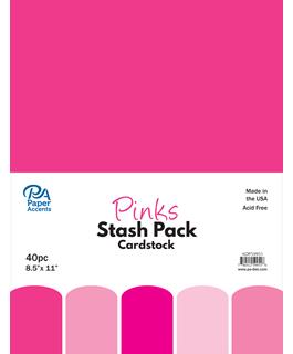 Paper Accents - Stash Pack Cardstock 8.5 x 11" Pinks 40pc