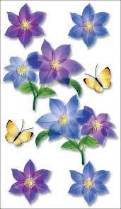 Jolee's Boutique - Purple Flowers Dimensional Stickers