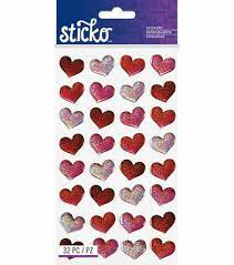 Sticko - Red Bubble Hearts