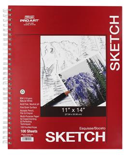 Pro Art - Sketch Paper Pad 14x11" 65lb Wire Bound 100pc