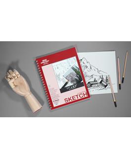 Pro Art Sketch Paper Pad 65lb 8.5 x 11" Side Wire Bound 75pc