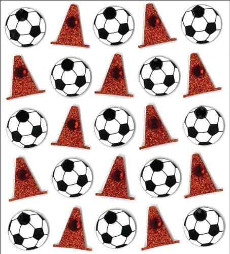 Jolee's Boutique - Soccer Ball and Cones Repeat Stickers