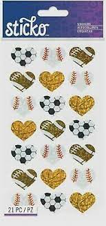 Sticko - Sports Ball Hearts