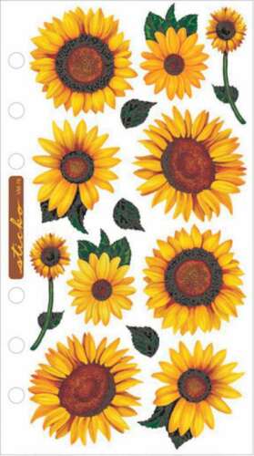 Sticko - Vellum Sunflowers Stickers