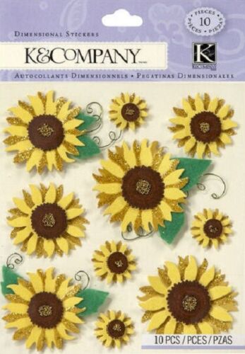 K & Company - Sunflower Dimensional Stickers