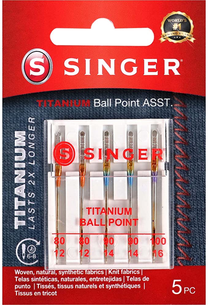 Singer - Titanium Ball Point Asst. Needles - 5 pc