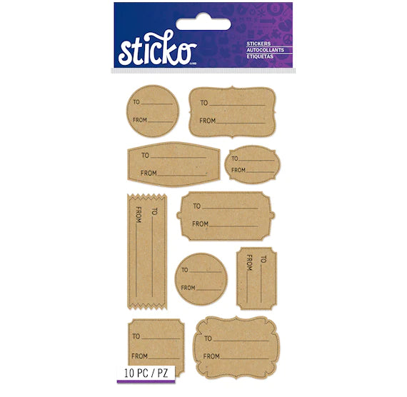 Sticko - Kraft To From Labels