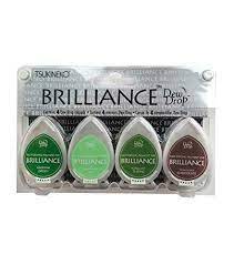 Tsukineko - Brilliance Dew Drop Ink Pads - Tree House - 4 count