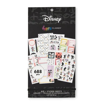 The Happy Planner - Disney - Mickey and Minnie Mouse Whimsy Wonders Teacher Stickers- 688 pcs